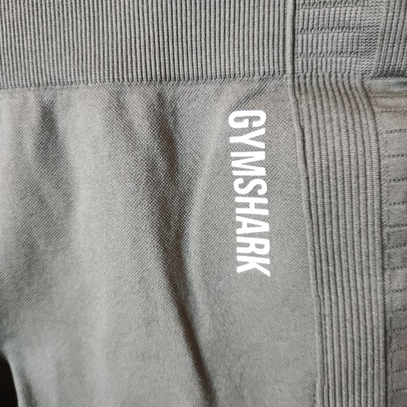 GYMSHARK Women's Small Athleisure Skinny Leggings Green Workout Yoga High Waist - Picture 3 of 10